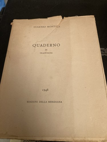 Montale eugenio quaderno di - montale, eugenio.